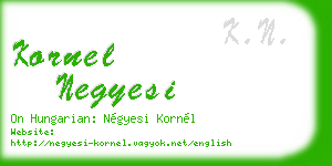 kornel negyesi business card